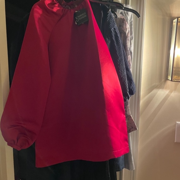 Kimberly Goldson Marsh One Shoulder Satin Dress/Blouse - Picture 3 of 15